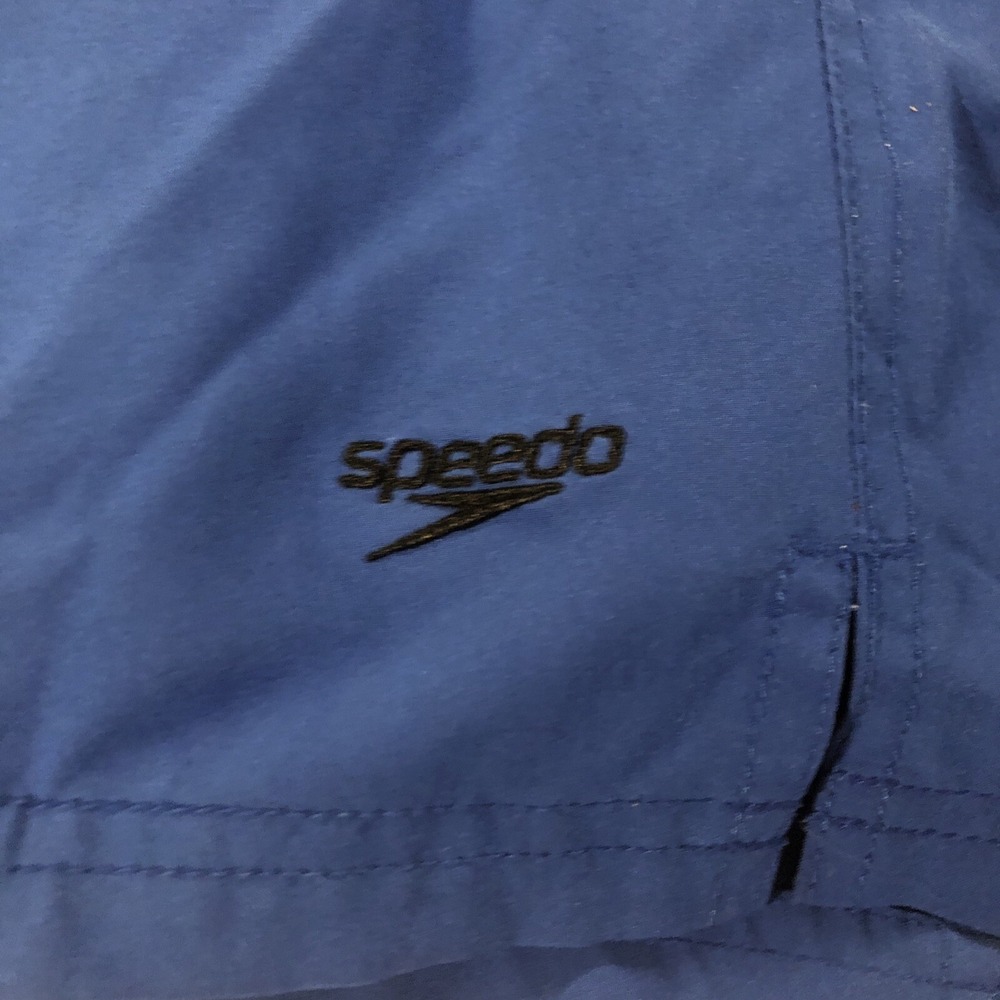 Speedo Mens Hybrid Swim Shorts Large Blue/ Black Built-In Boxer Brief Drawstring - Picture 2 of 7